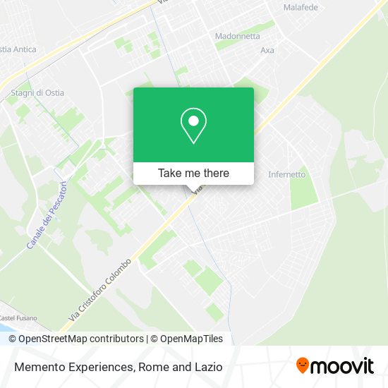 Memento Experiences map
