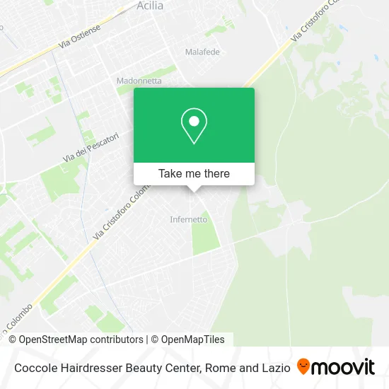 Coccole Hairdresser Beauty Center map