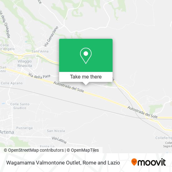 Wagamama Valmontone Outlet map