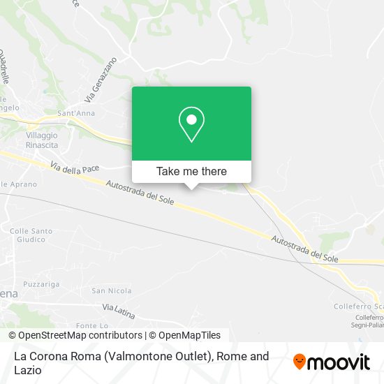 La Corona Roma (Valmontone Outlet) map