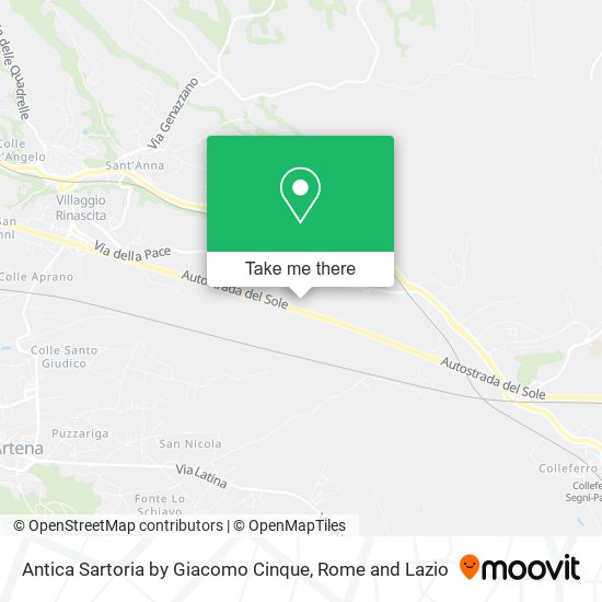Antica Sartoria by Giacomo Cinque map