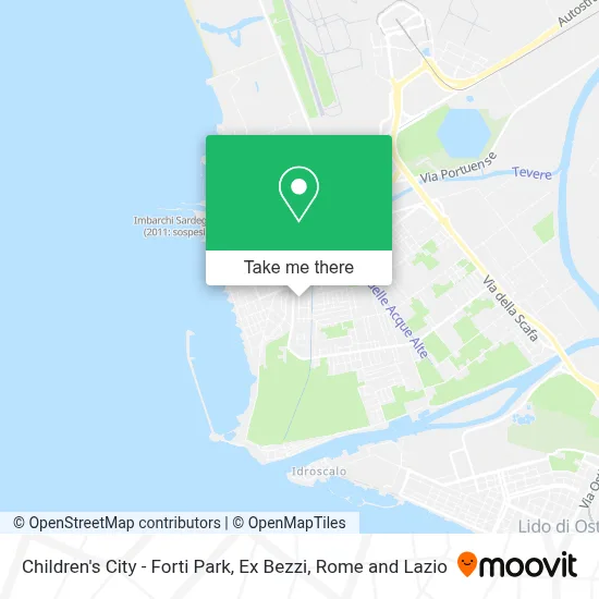Children's City - Forti Park, Ex Bezzi map