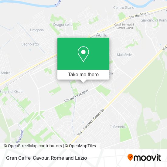 Gran Caffe' Cavour map