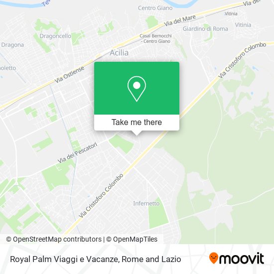 Royal Palm Viaggi e Vacanze map