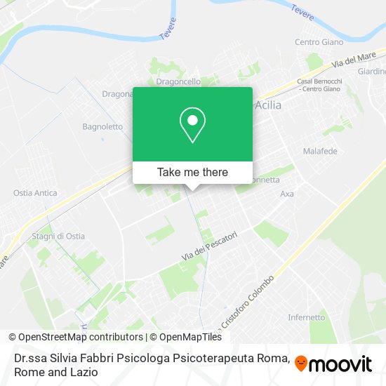 Dr.ssa Silvia Fabbri Psicologa Psicoterapeuta Roma map