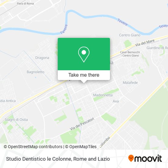Studio Dentistico le Colonne map