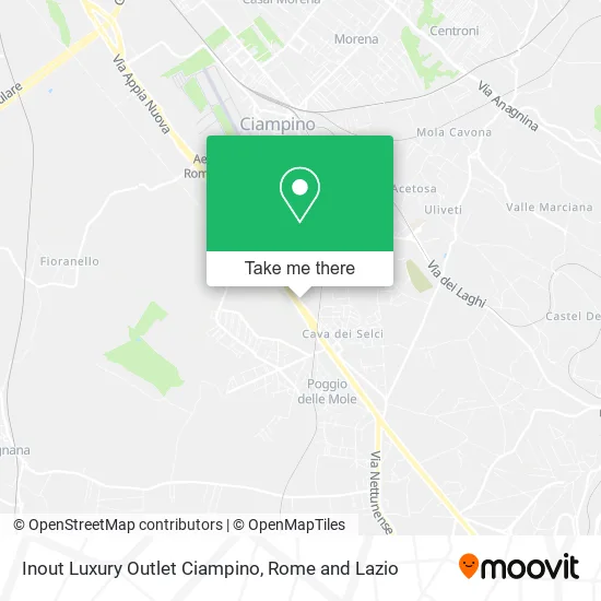 Inout Luxury Outlet Ciampino map