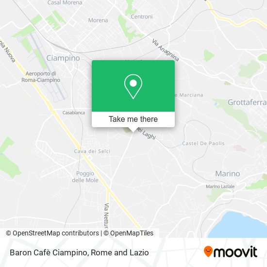 Baron Cafè Ciampino map