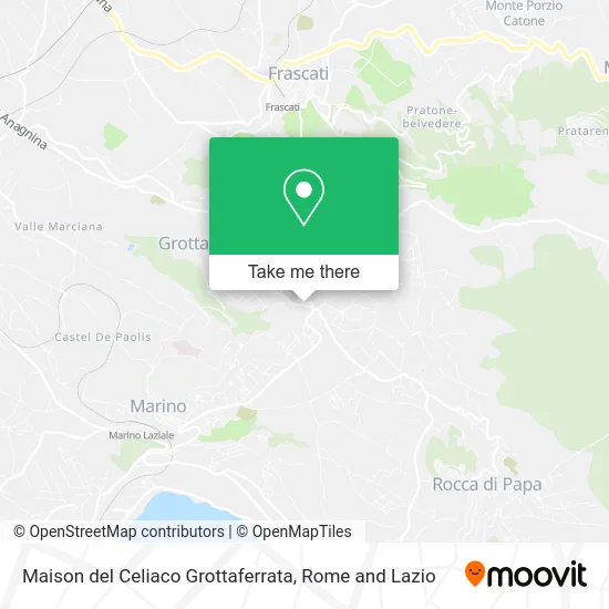 Celiac House Grottaferrata map