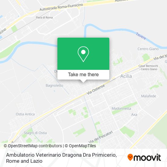 Ambulatorio Veterinario Dragona Dra Primicerio map