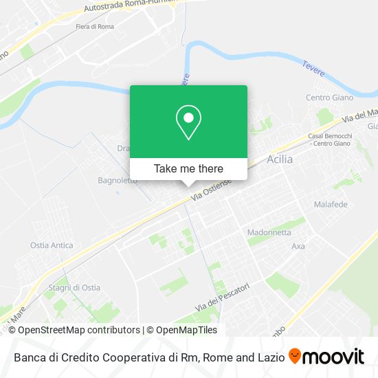 Banca di Credito Cooperativa di Rm map