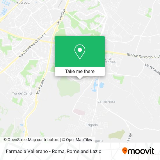 Farmacia Vallerano - Roma map