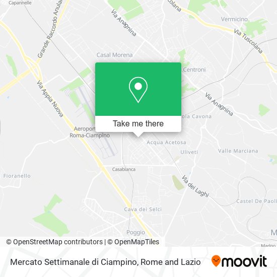 Mercato Settimanale di Ciampino map