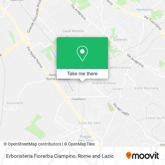 Erboristeria Fiorerba Ciampino map