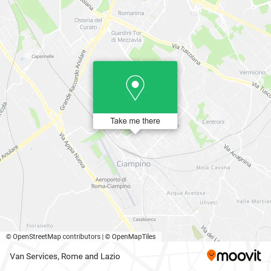 Van Services map