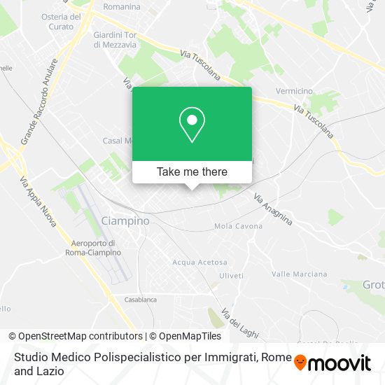 Studio Medico Polispecialistico per Immigrati map