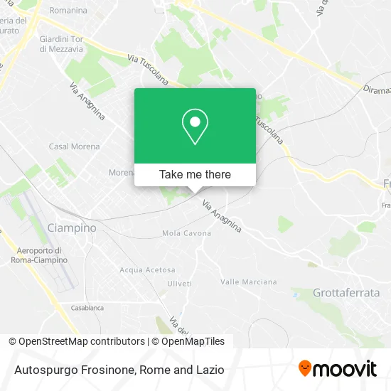 Autospurgo Frosinone map