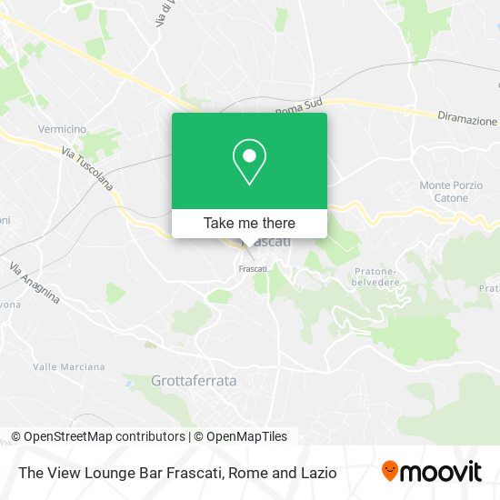 The View Lounge Bar Frascati map