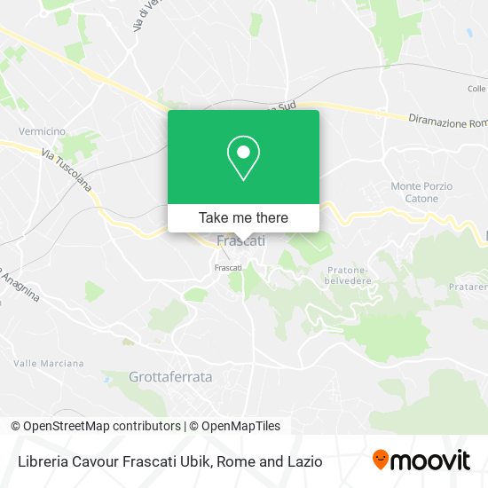 Libreria Cavour Frascati Ubik map