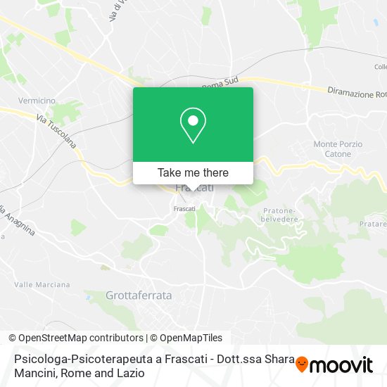 Psicologa-Psicoterapeuta a Frascati - Dott.ssa Shara Mancini map