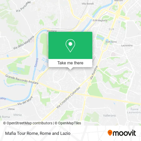 Mafia Tour Rome map