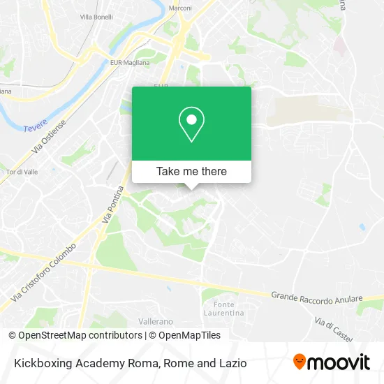 Kickboxing Academy Rome map
