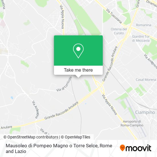 Mausoleo di Pompeo Magno o Torre Selce map