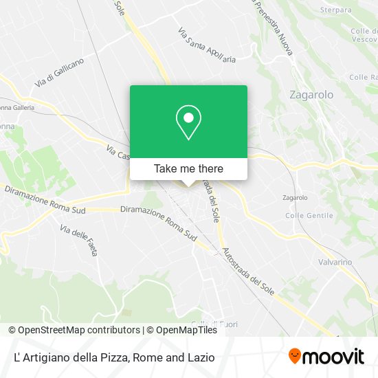 L' Artigiano della Pizza map