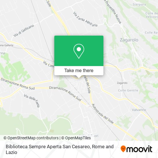 Biblioteca Sempre Aperta San Cesareo map