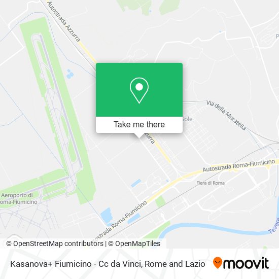 Kasanova+ Fiumicino - Cc da Vinci map