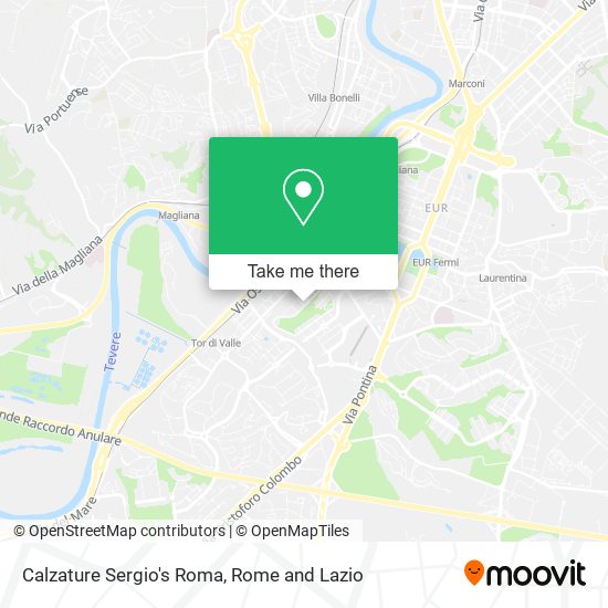 Calzature Sergio's Roma map