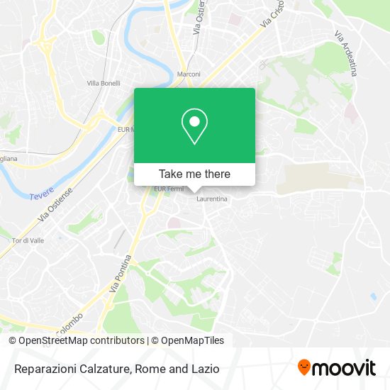 Reparazioni Calzature map