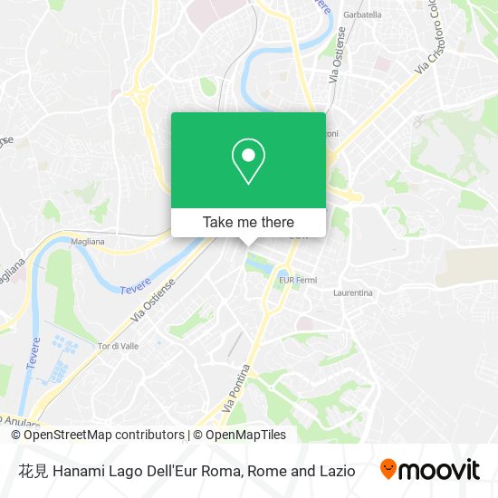 花見 Hanami Lago Dell'Eur Roma map