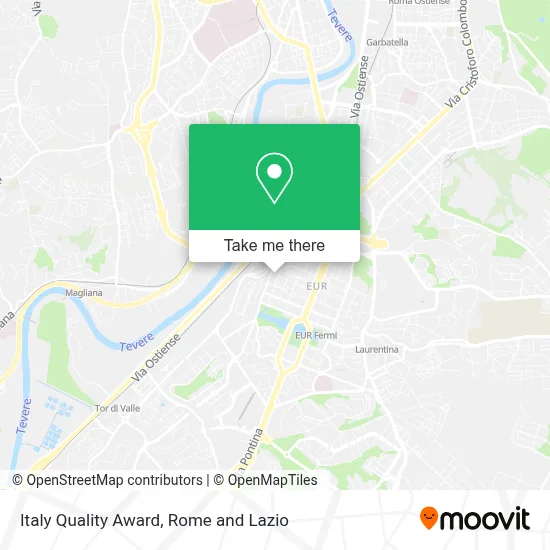 Italy Quality Award map