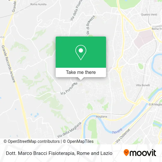 Dr. Marco Bracci Physiotherapy map