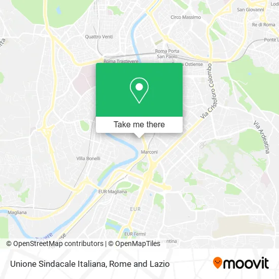 Italian Union of Trade Unions map