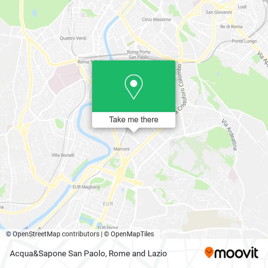 Acqua&Sapone San Paolo map
