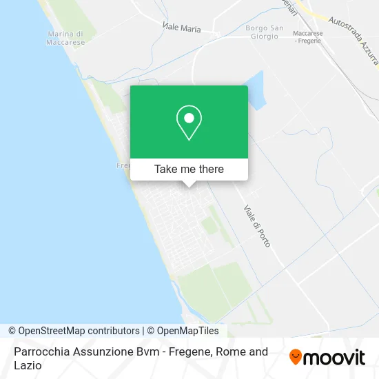 Parish of Assumption BVM - Fregene map