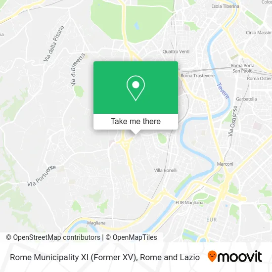Rome Municipality XI (Former XV) map