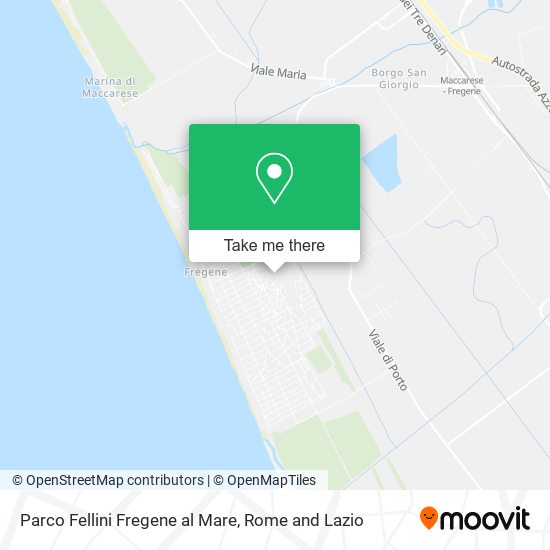 Parco Fellini Fregene al Mare map