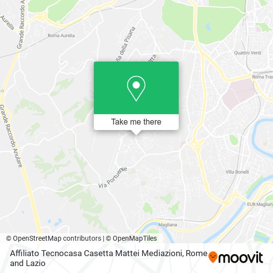 Affiliato Tecnocasa Casetta Mattei Mediazioni map