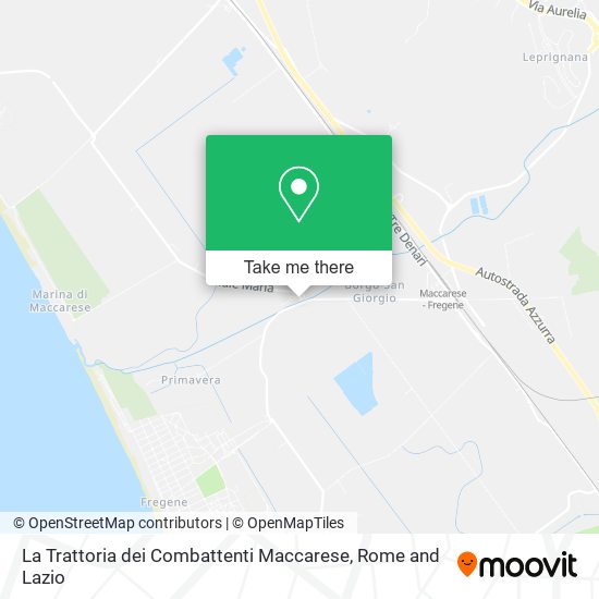 La Trattoria dei Combattenti Maccarese map