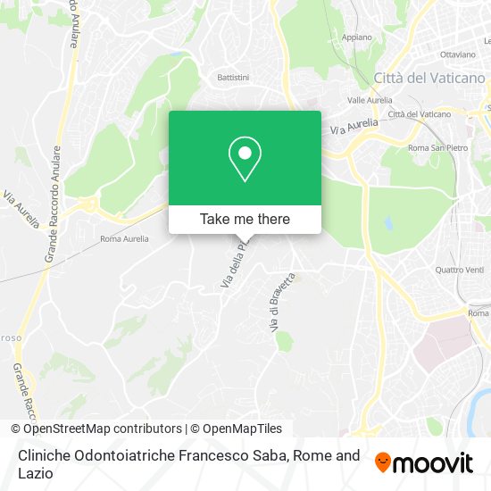 Cliniche Odontoiatriche Francesco Saba map