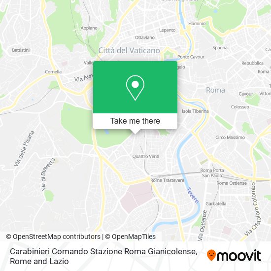 Carabinieri Comando Stazione Roma Gianicolense map