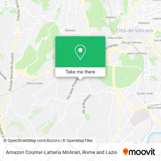 Amazon Counter-Latteria Molinari map