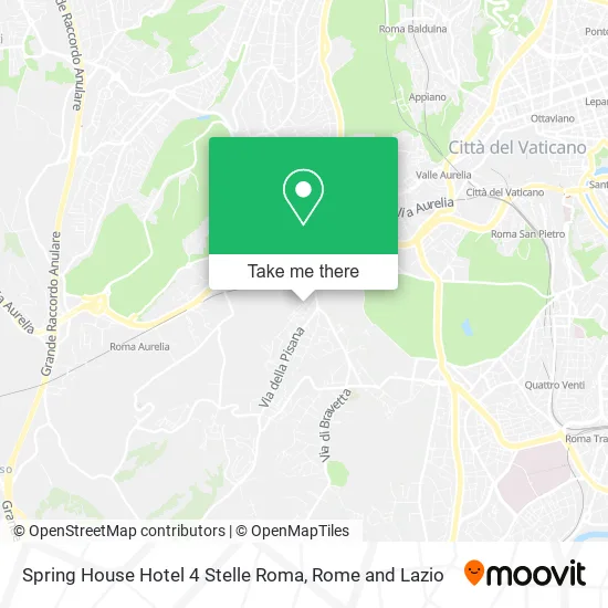 Spring House Hotel 4 Stars Rome map