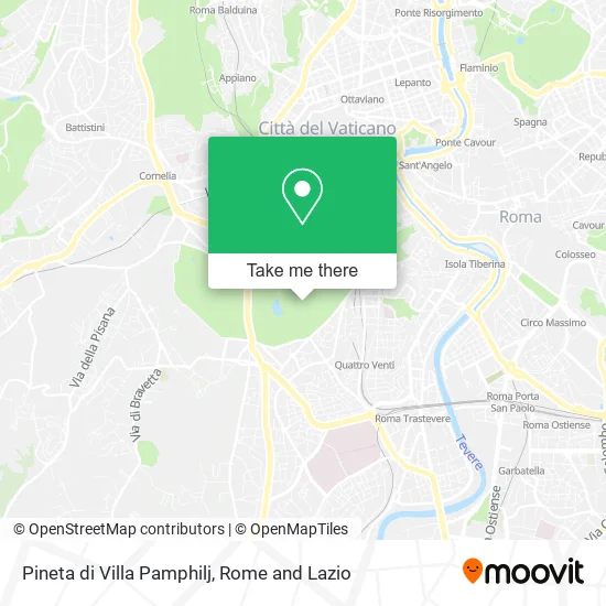 Villa Pamphilj Pine Grove map