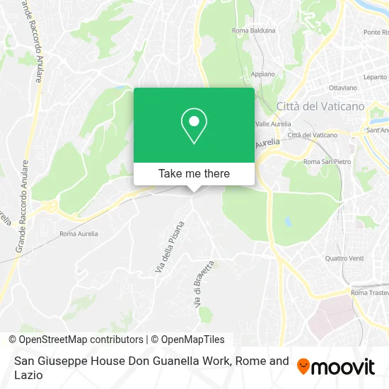 San Giuseppe House Don Guanella Work map
