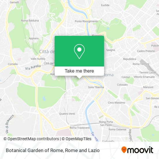 Botanical Garden of Rome map