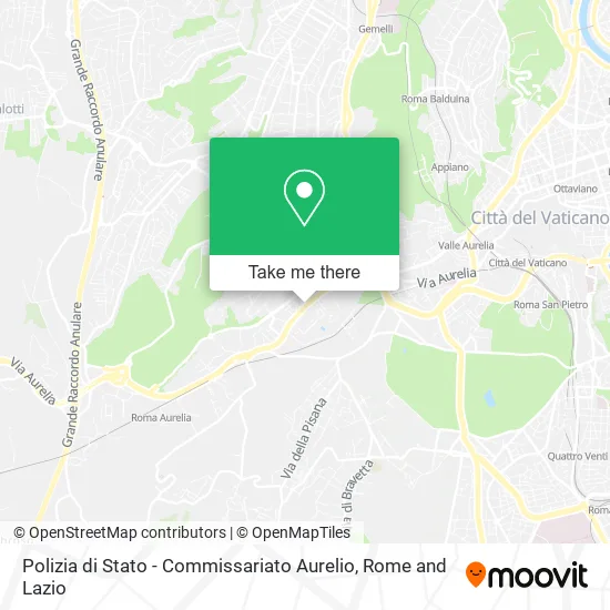 Polizia di Stato - Commissariato Aurelio map